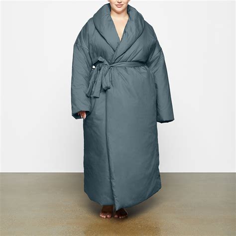 skims bathrobe|skims down comforter robe.